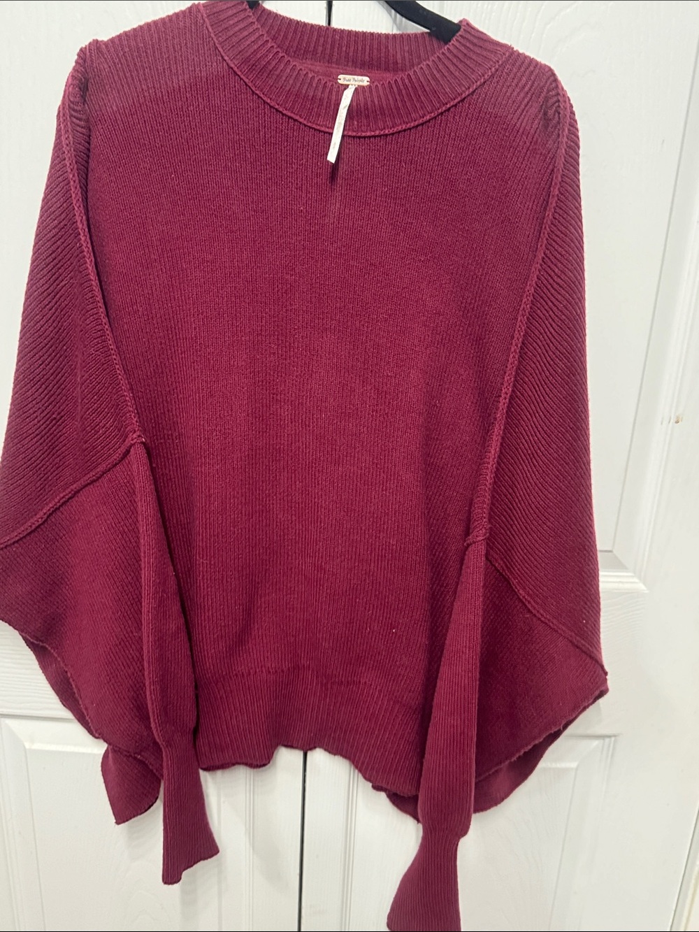 Free people Easy Street Tunic Sweater In Burgundy S/P - Picture 10 of 14